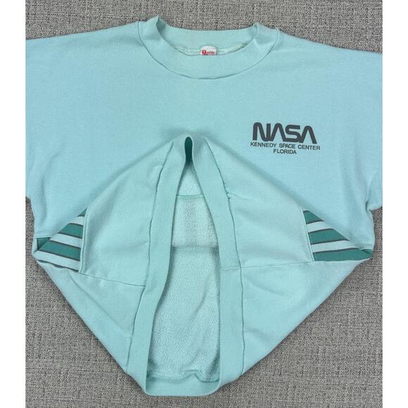 Vintage NASA Sweatshirt Womens Medium Kennedy Space Center Florida Made USA 80s - Picture 5 of 15